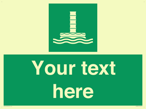 Custom sign safe condition Evacuation chute 